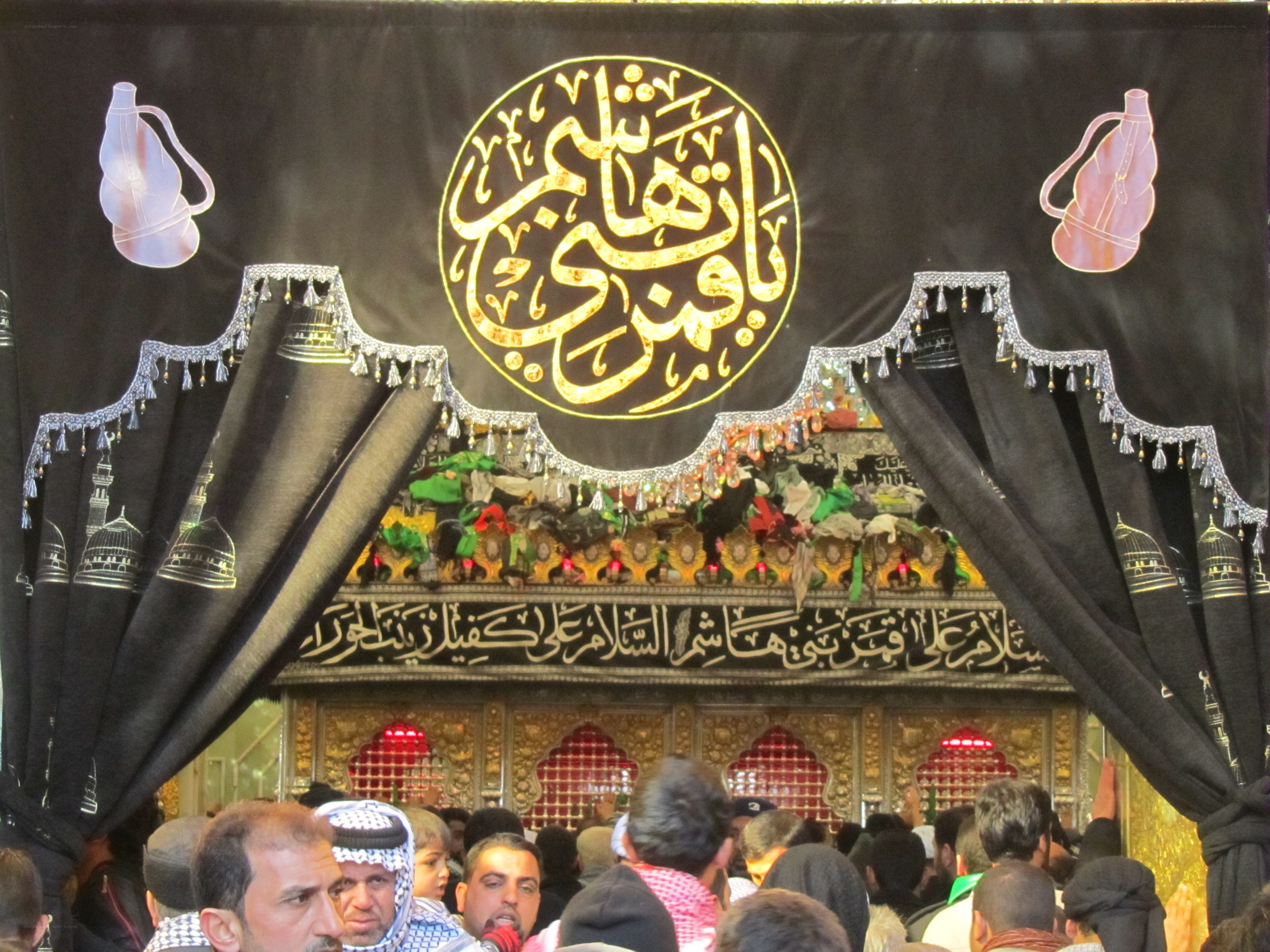 Pilgrims at a shrine