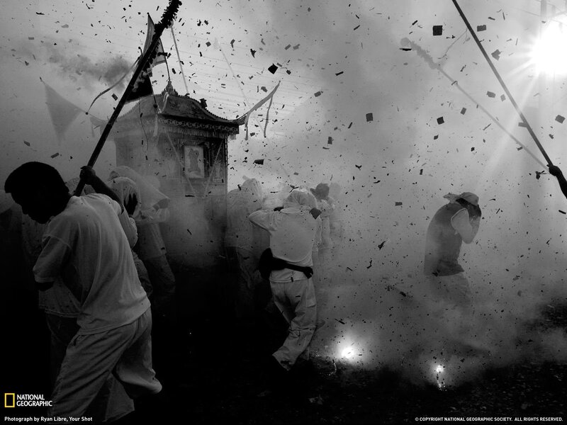 Pilgrims in a festival of fire