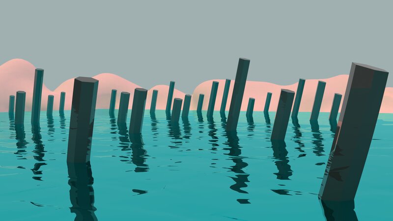 Pilings in Water