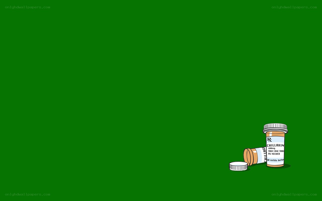 pill bottles on green background