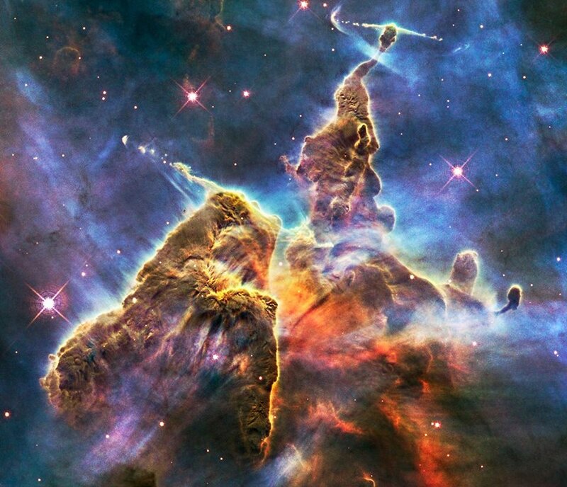Pillars of Creation — Blue, Dramatic, Photograph, Nebula