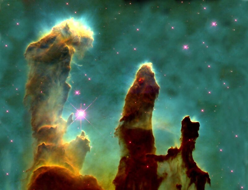 Pillars of Creation — Green, Dramatic