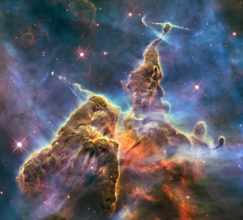 Pillars of Creation in nebula