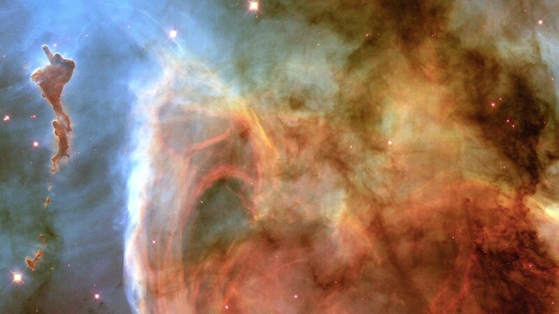Pillars of Creation in nebula
