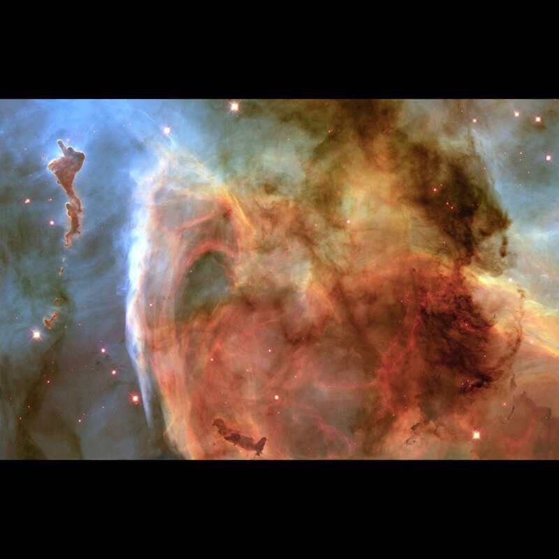Pillars of Creation in nebula