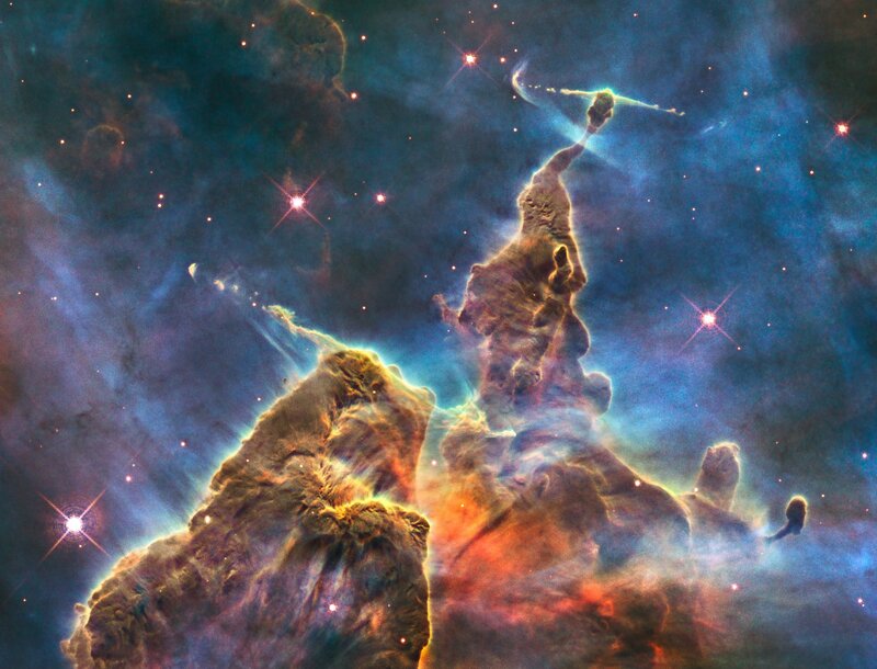 Pillars of Creation in nebula