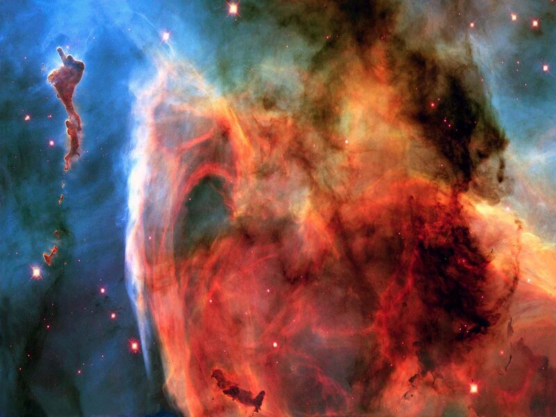 Pillars of Creation in nebula