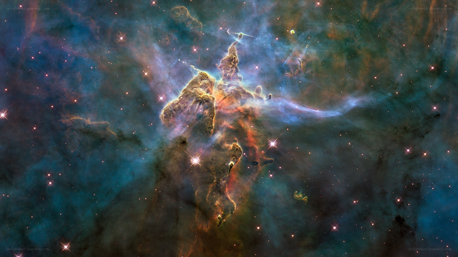 Pillars of Creation in space