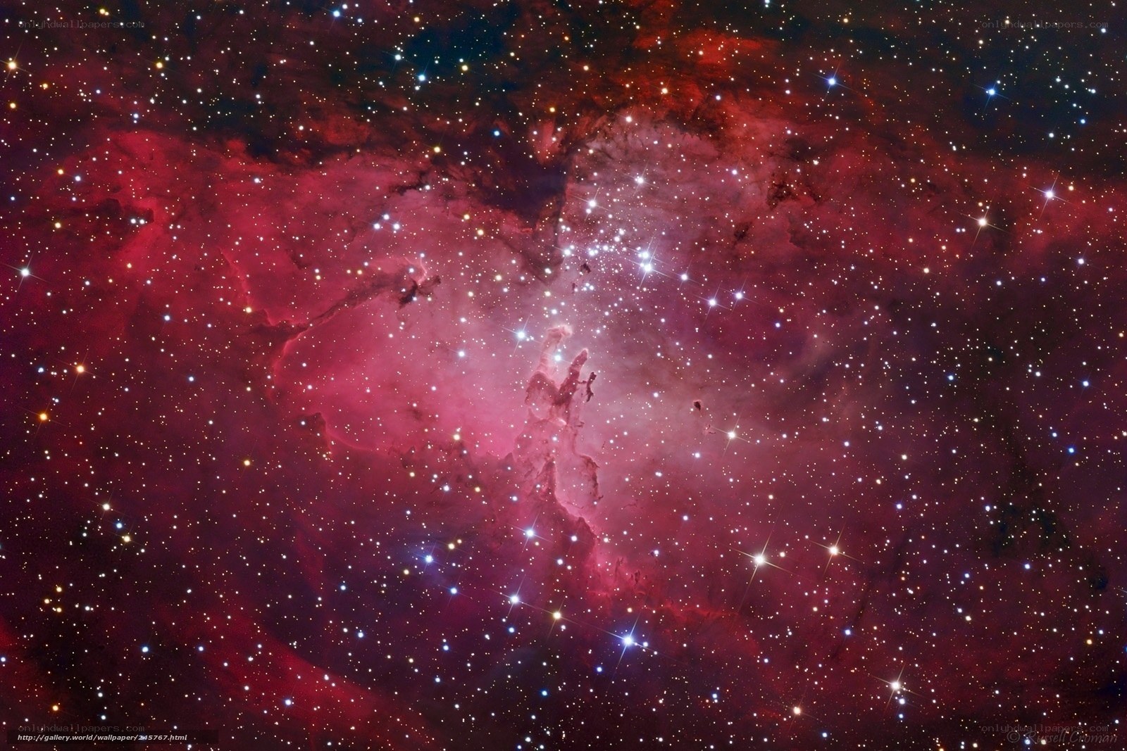 Pillars of Creation in space