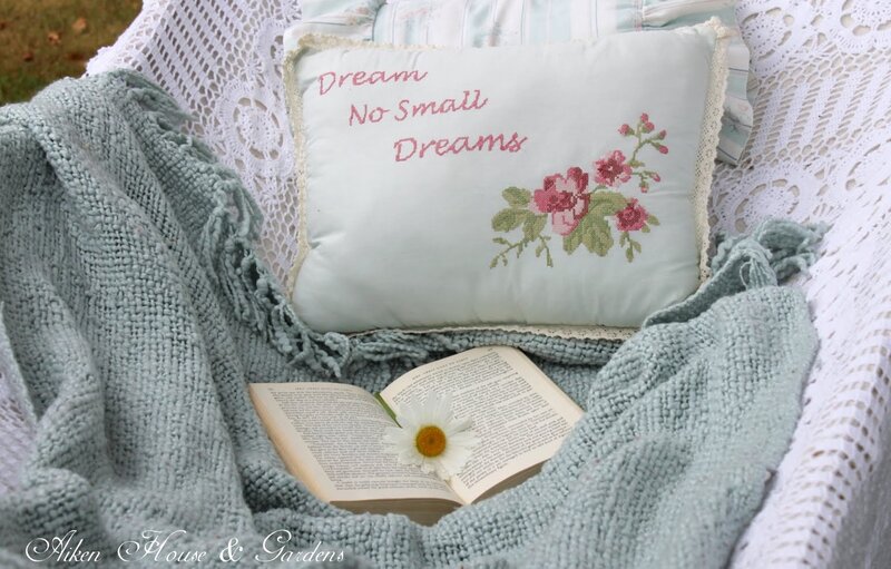 Pillow with Book and Daisy