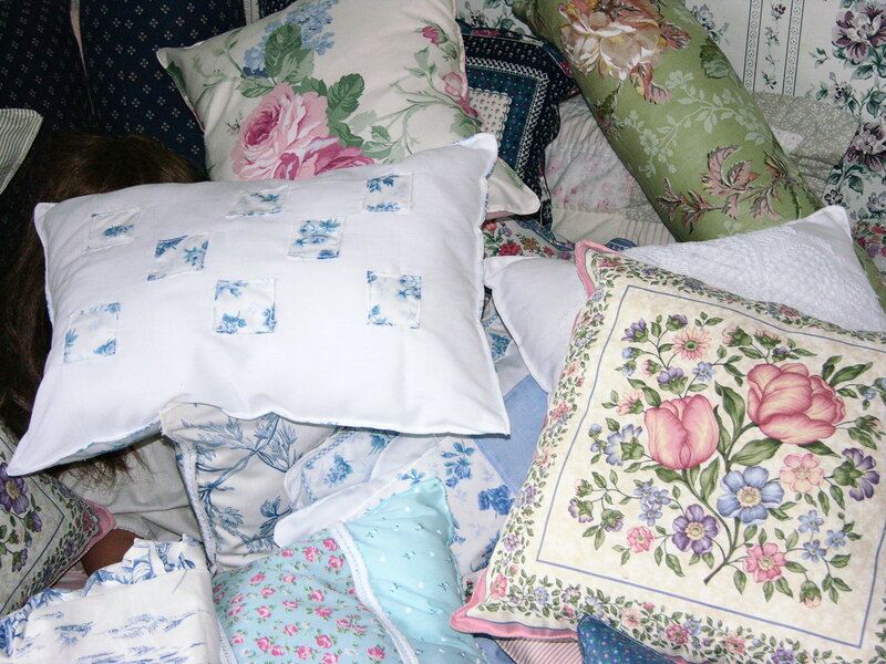 pillows with floral patterns