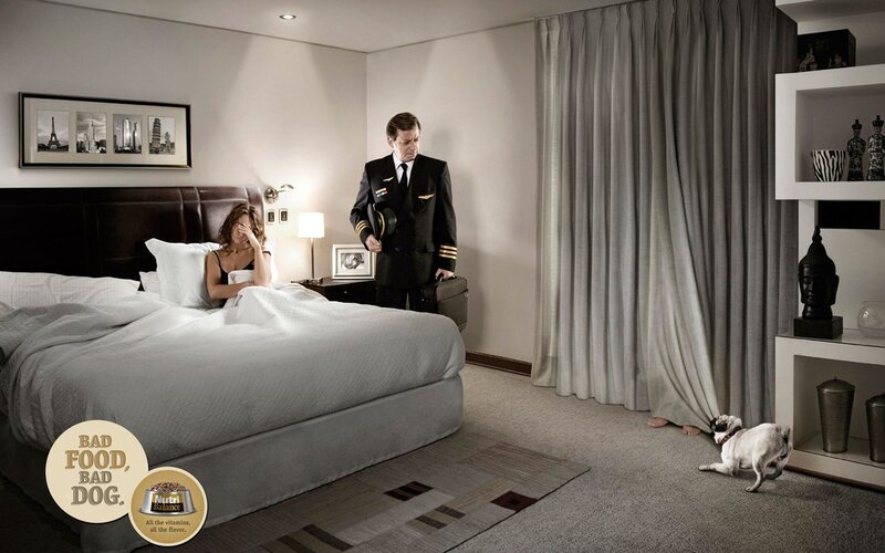 Pilot and woman in hotel room