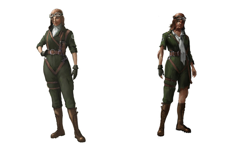 pilot character designs