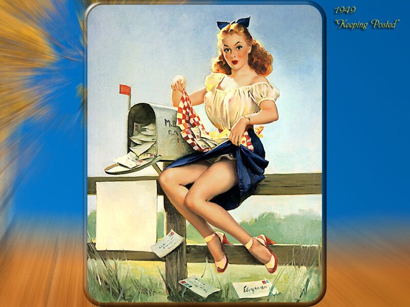 Pilot girl at mailbox