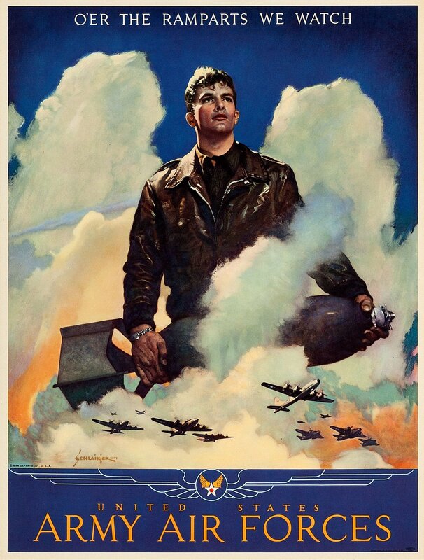 Pilot Holding Bomb