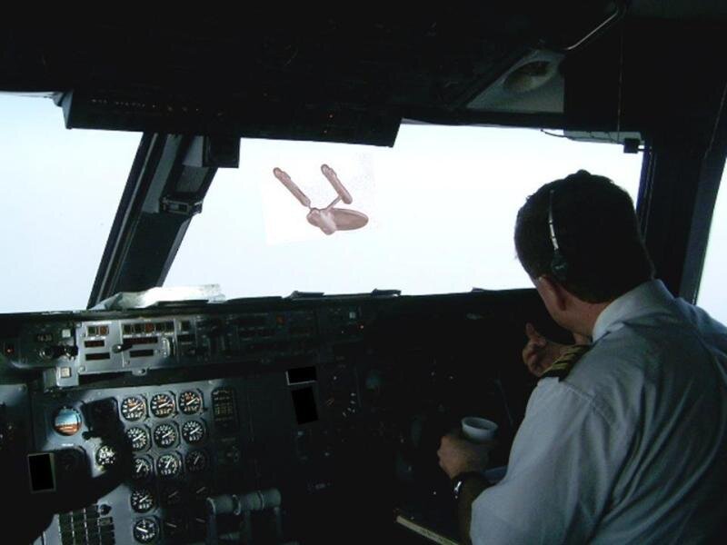 Pilot in Cockpit — Black, Calm