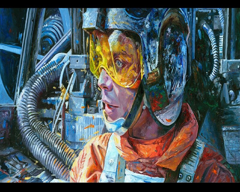 Pilot in Cockpit — Blue, Intense