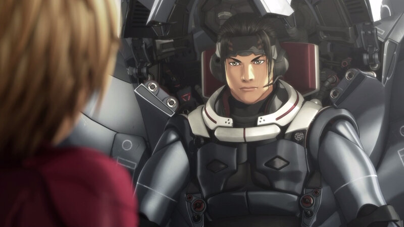 Pilot in Cockpit — Gray, Serious, Anime