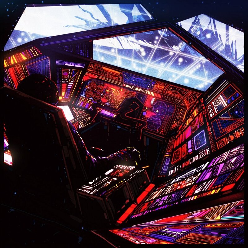 Pilot in Cockpit — Red
