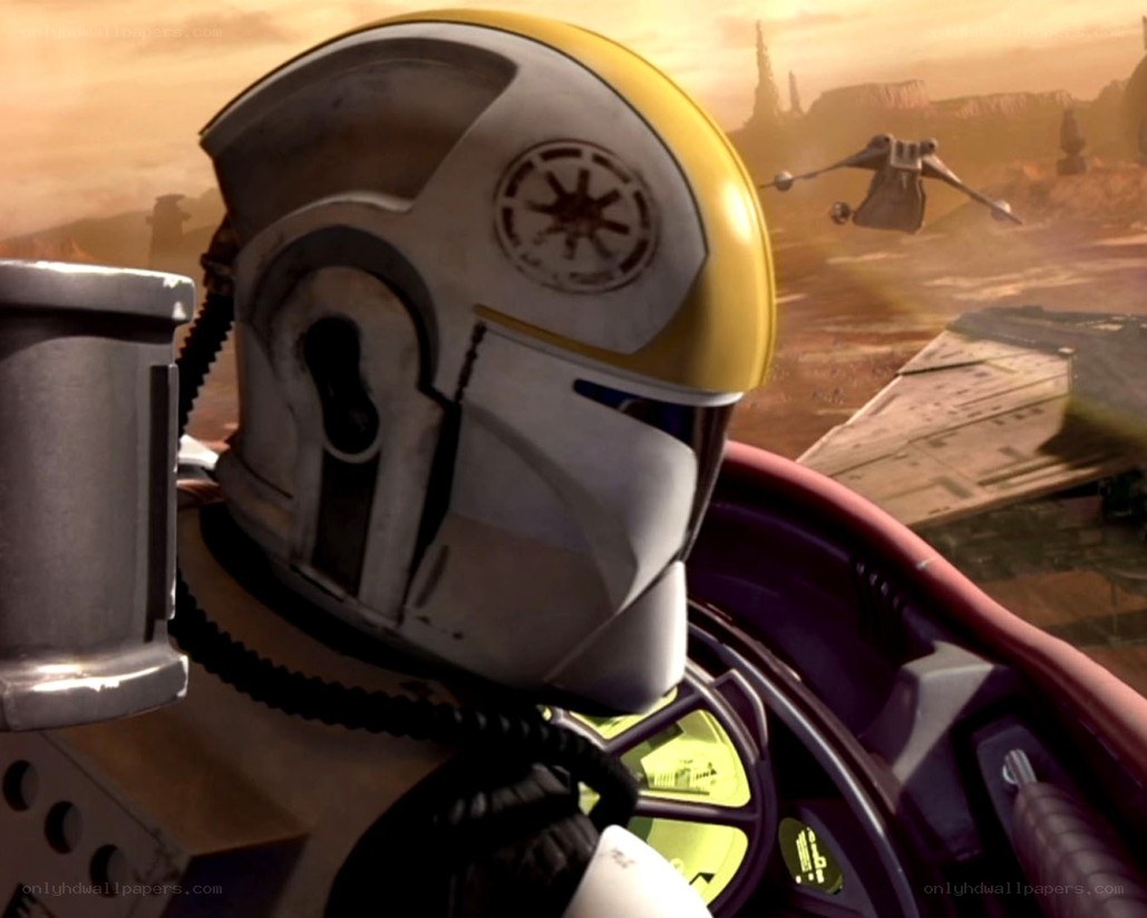 pilot in cockpit with star wars