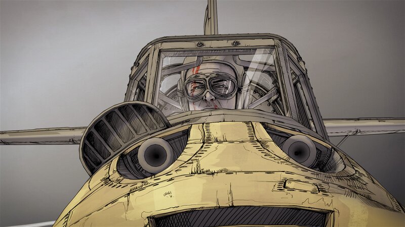 Pilot in Damaged Aircraft