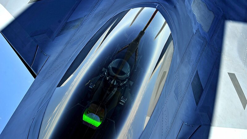 Pilot in Fighter Jet — Blue, Dramatic, Digital Art