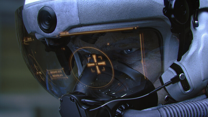 Pilot in Helmet — Gray