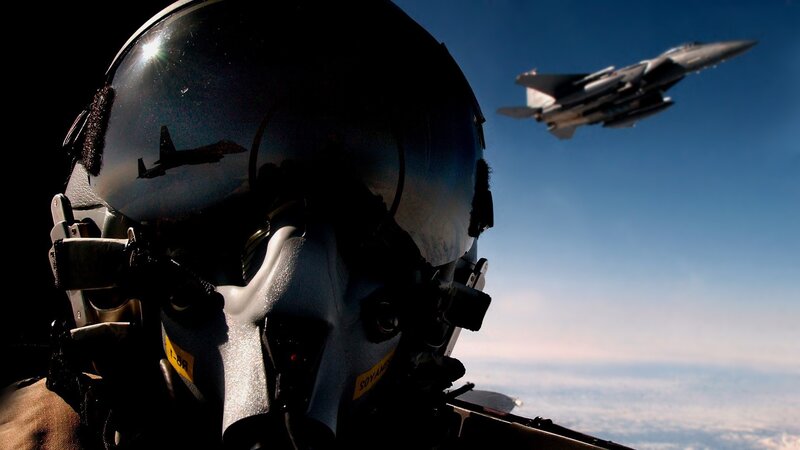 Pilot in Helmet