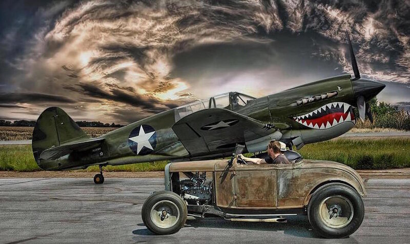 Pilot in Hot Rod Car