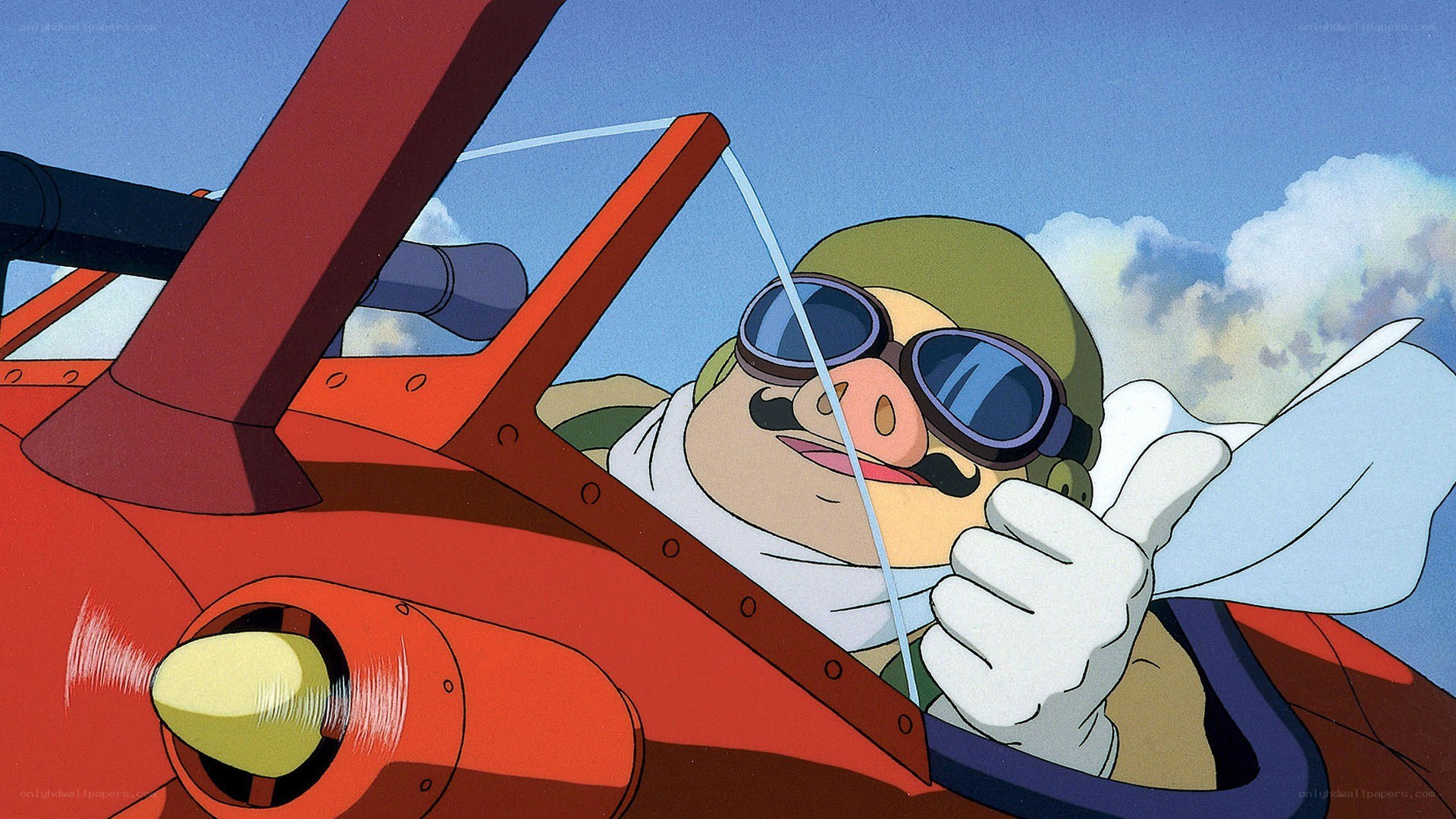 pilot in red aircraft