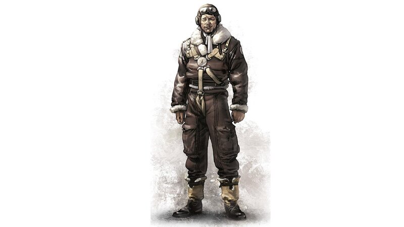 pilot in winter flight gear
