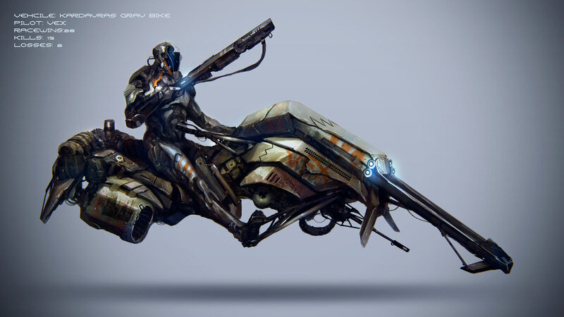 Pilot on Grav Bike