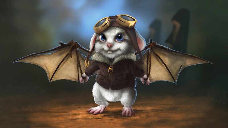 pilot rabbit with wings