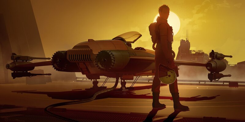 Pilot Standing Beside Starfighter