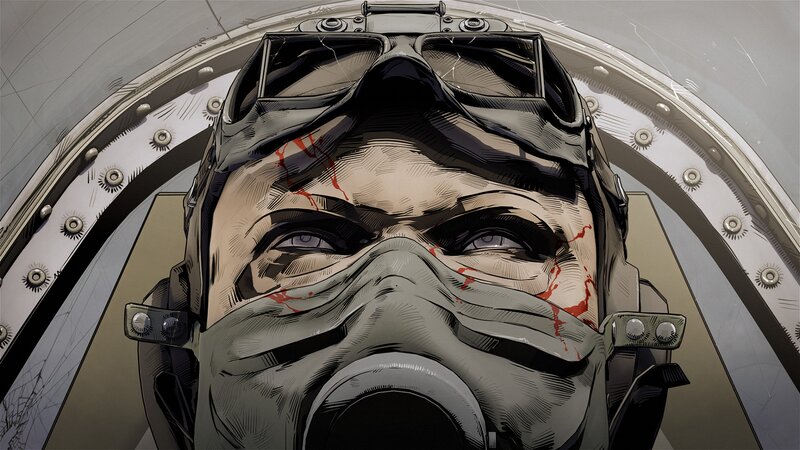 Pilot with Bloodied Face