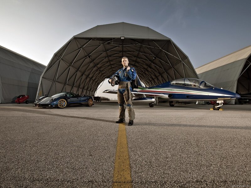 Pilot with car and jet