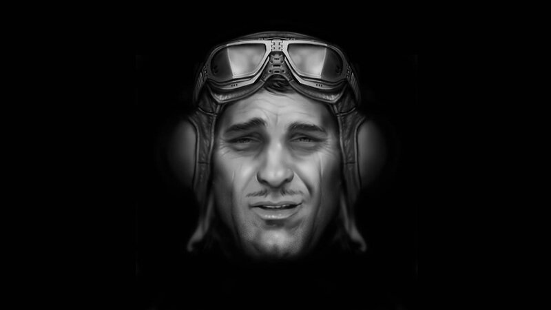 pilot with goggles portrait