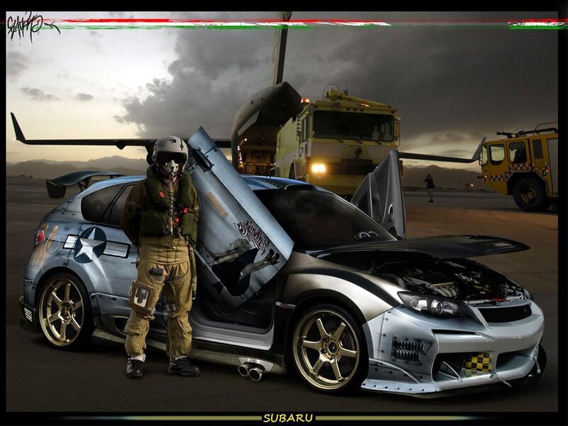 pilot with modified car