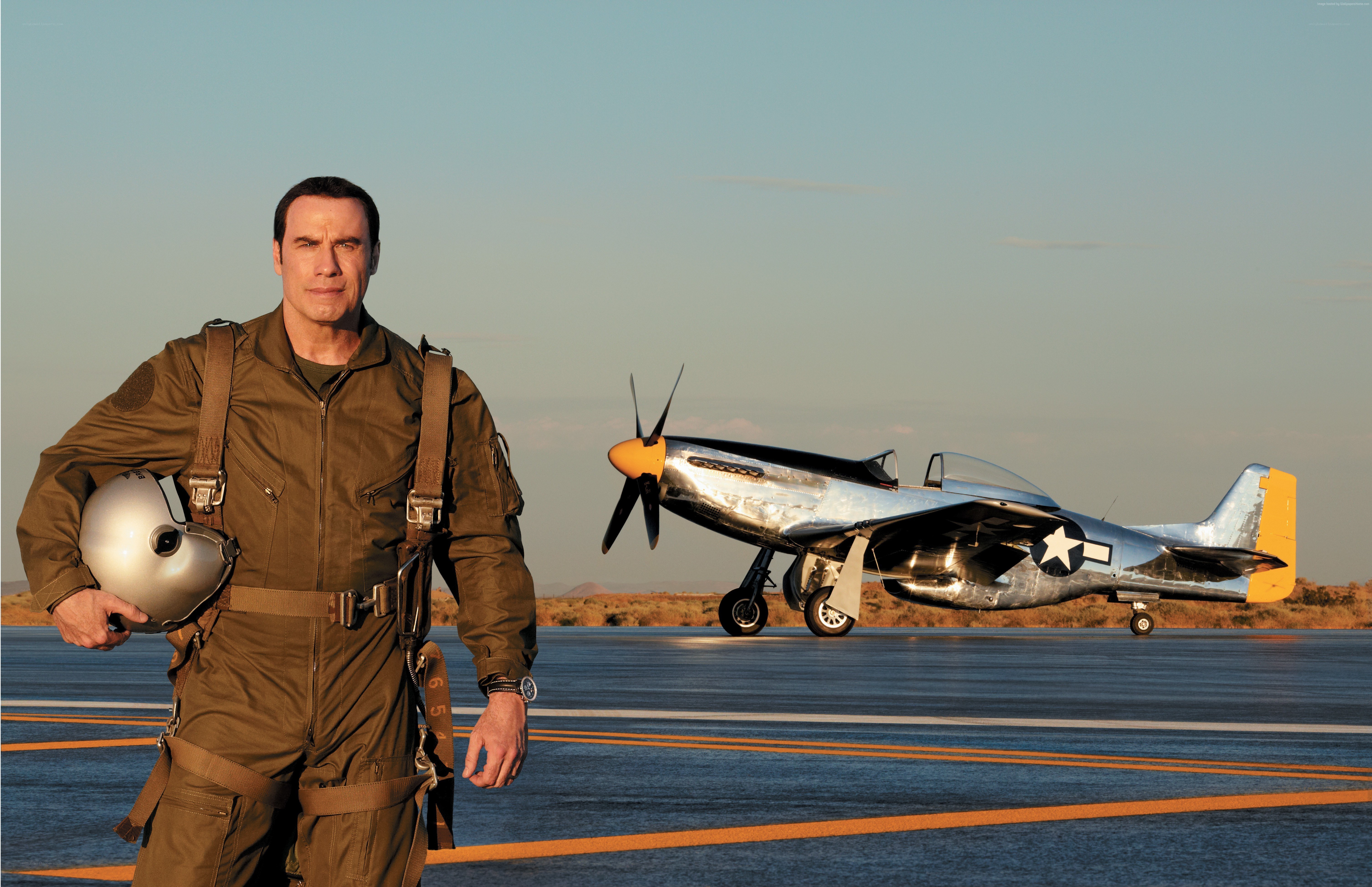pilot with vintage airplane