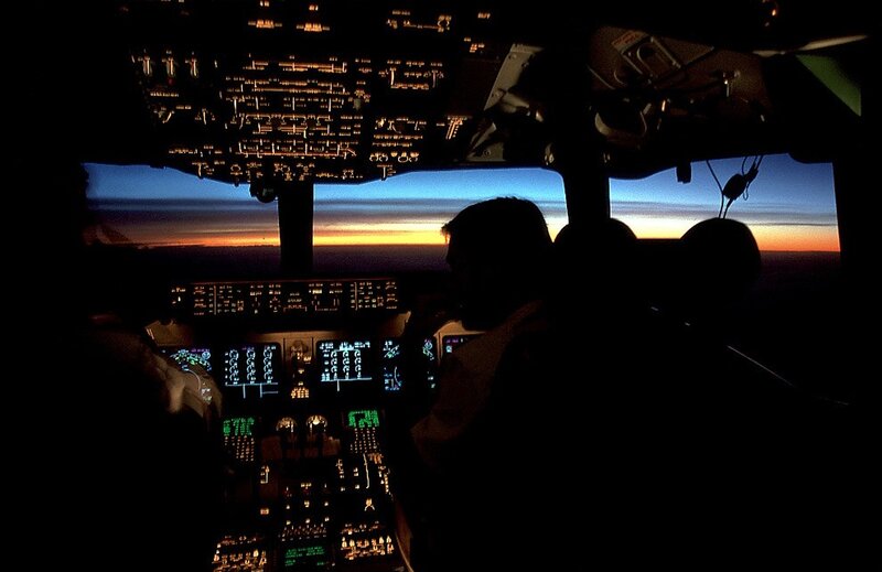 Pilots in Cockpit — Black