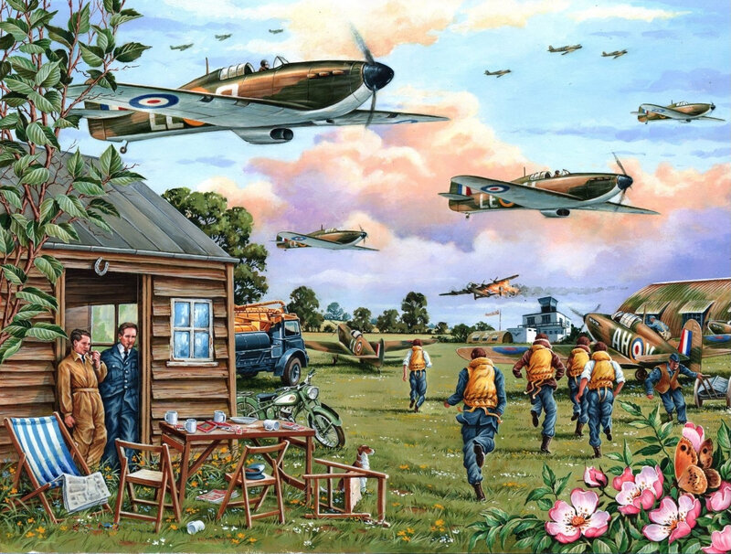 Pilots Running to Planes