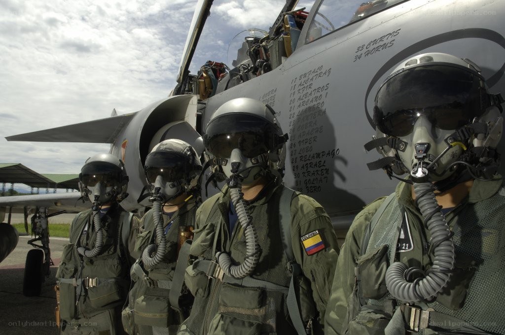 Pilots standing by fighter jet