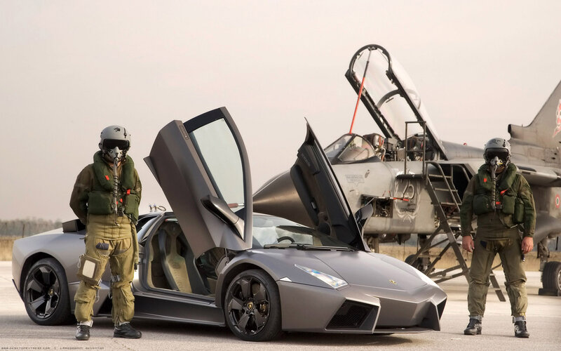 Pilots with Sports Car — Gray