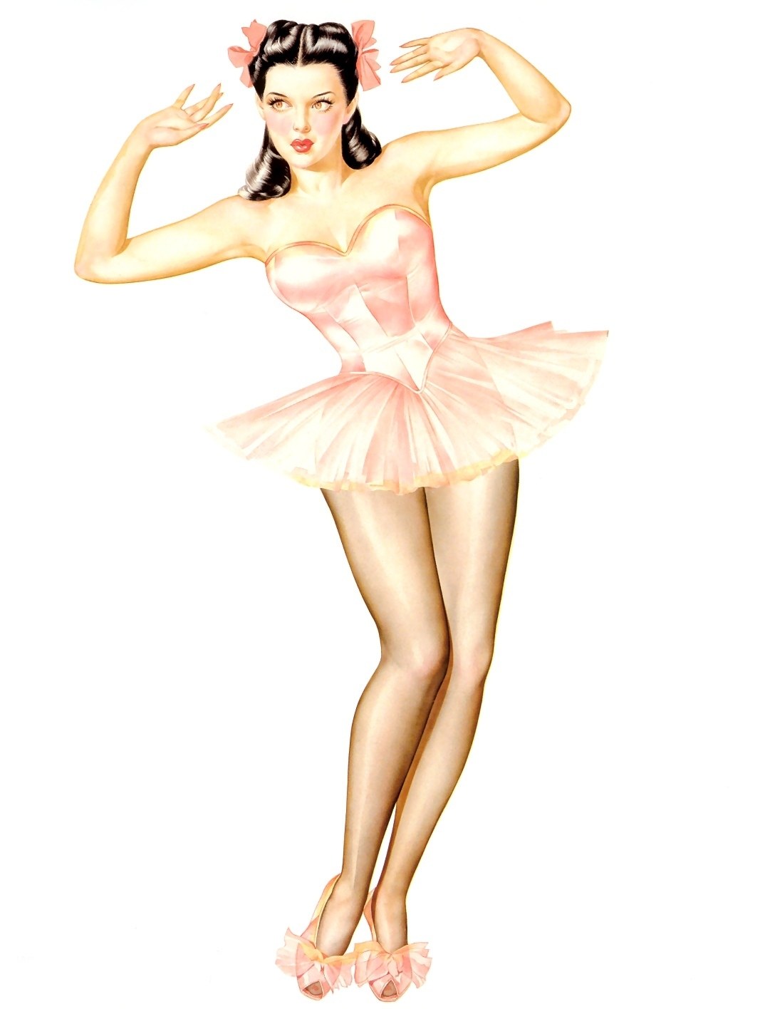 pin-up ballerina in pink