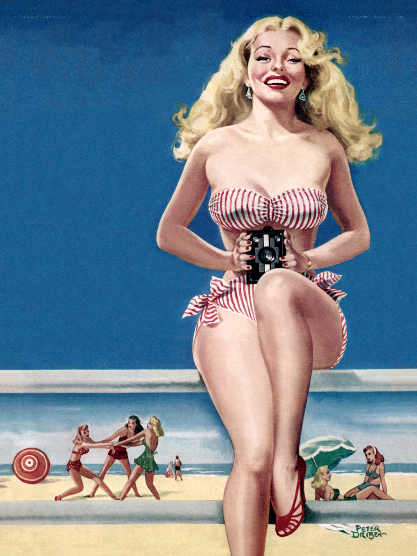 Pin-up beach beauty