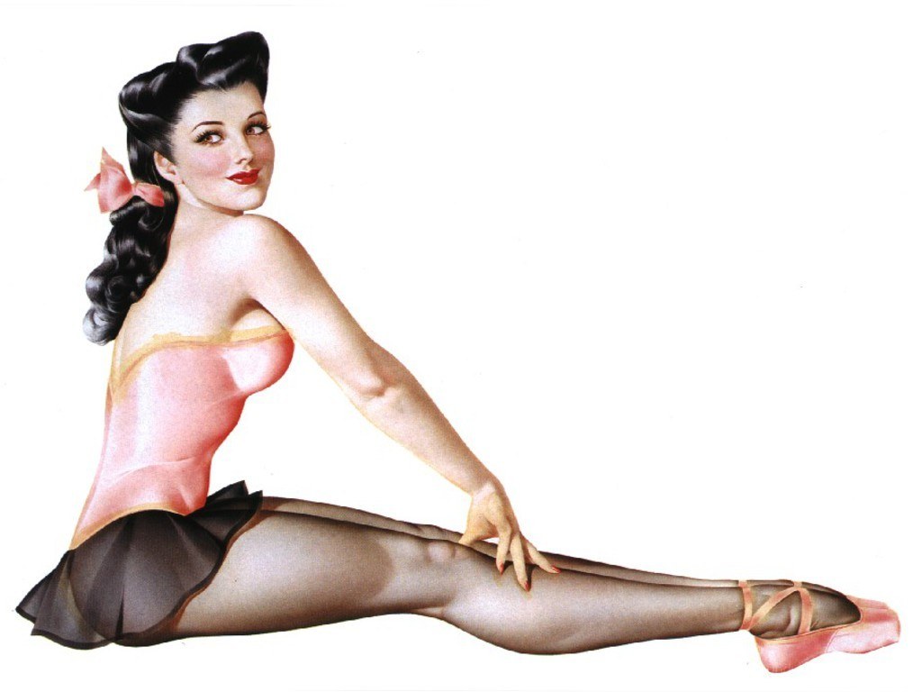 pin-up dancer in ballet attire