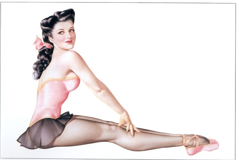 pin-up dancer in ballet attire
