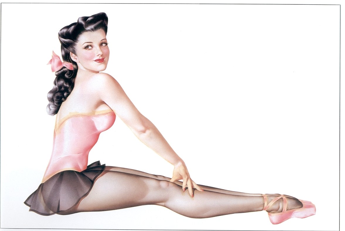 pin-up dancer in ballet attire