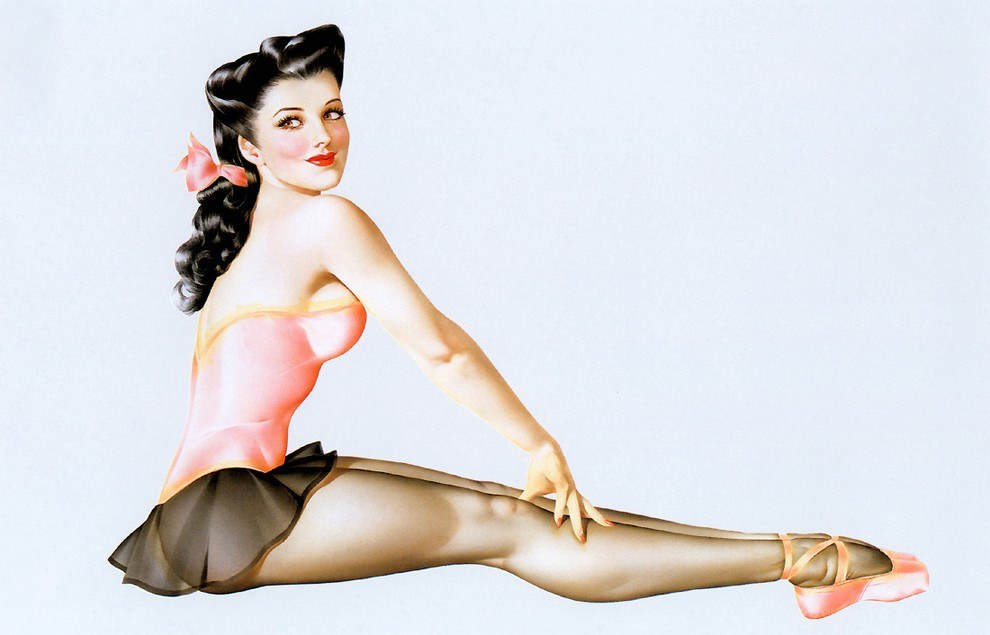 pin-up dancer in ballet pose