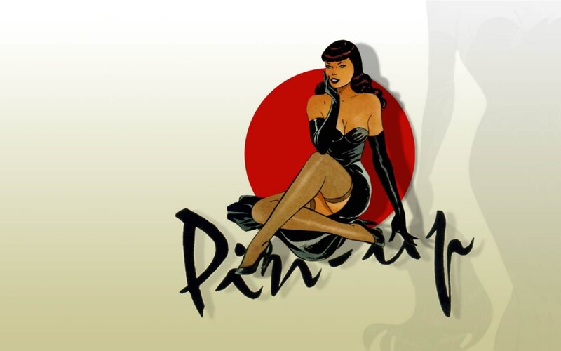 Pin-up girl illustration
